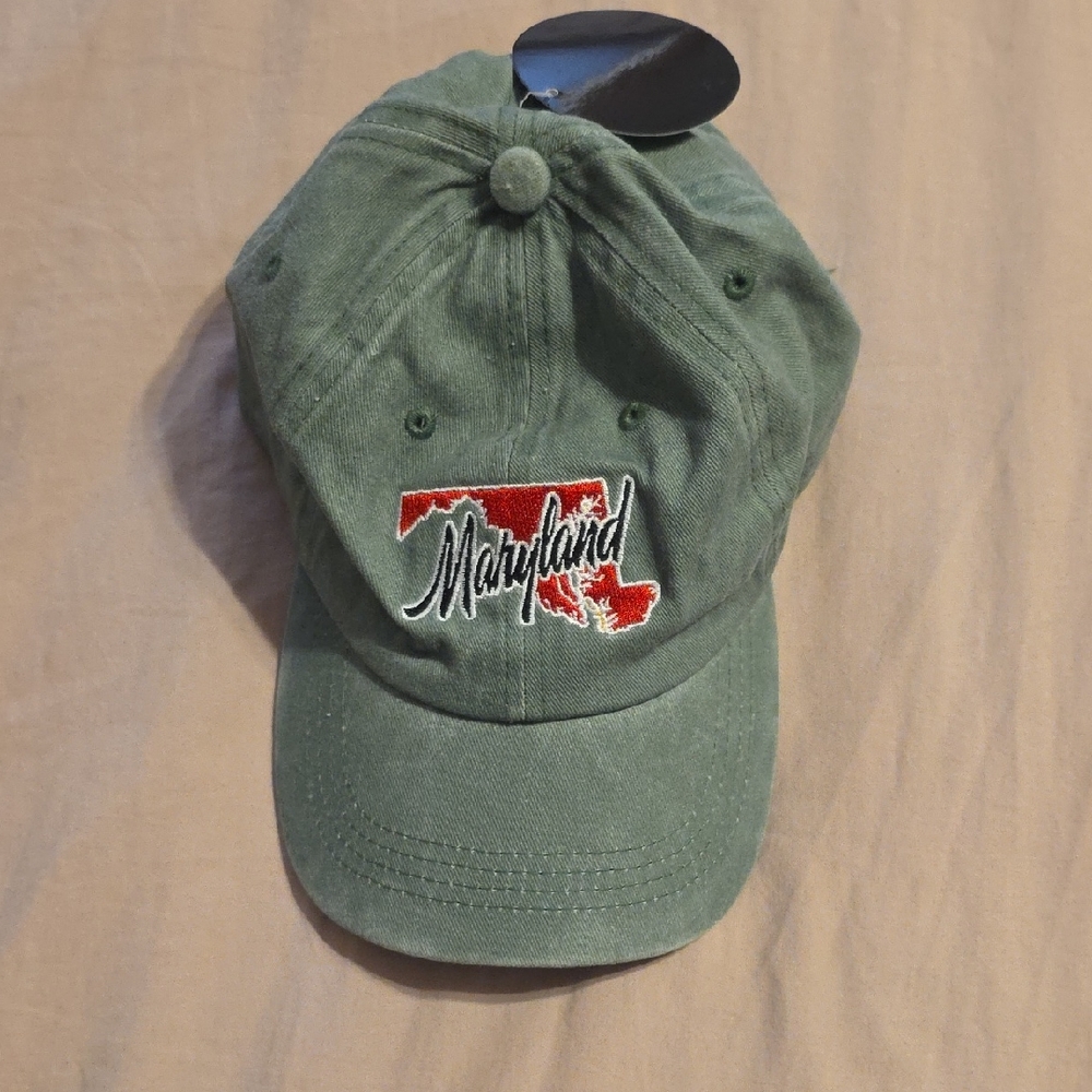 Maryland Embroidered Green Cap